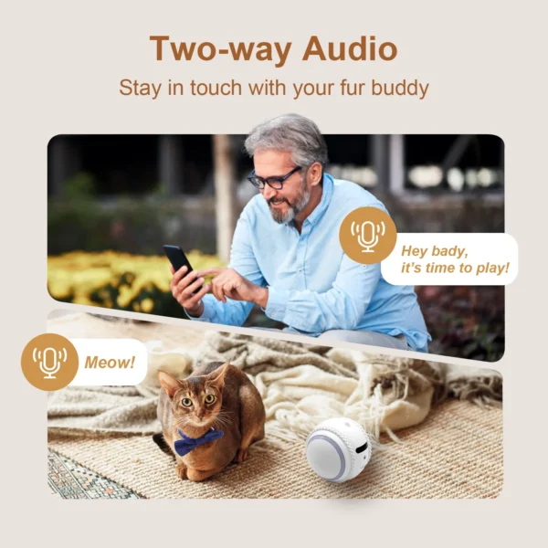 Pet Cat Camera Companion Robot | AI Pet Recognition | Two-way Voice Function - Image 15